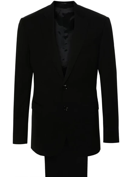 Костюм из саржи и натуральной шерсти Giorgio Armani black