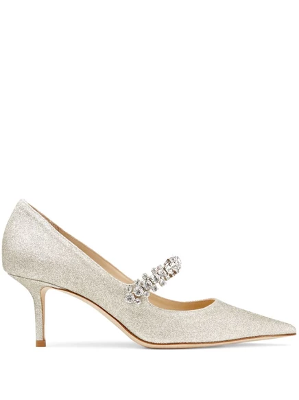 Туфли-лодочки Jimmy Choo Bing 65 мм с блестящим эффектом gold