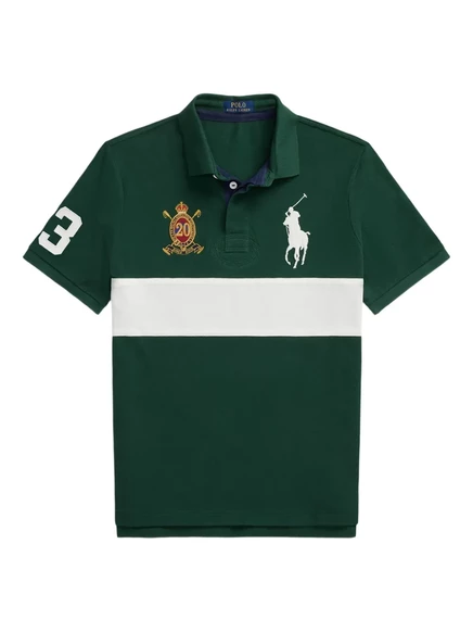 Мужская поло Polo Ralph Lauren Big Pony в полоску, зеленая