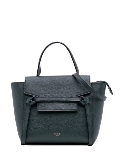 Сумка-ранец из нанозернистой телячьей кожи Celine, бывшая в употреблении в 2018-2025 годах green