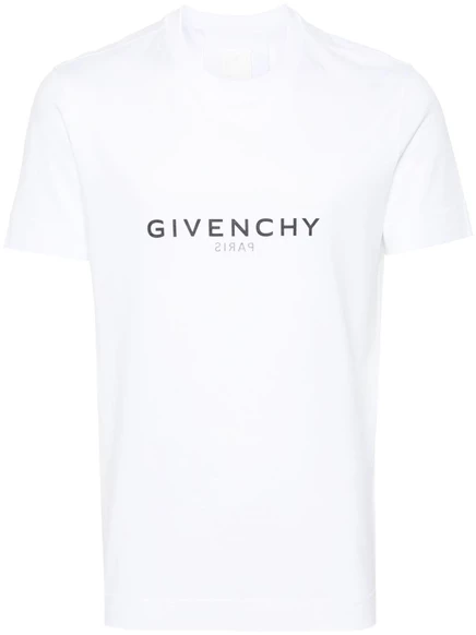 Хлопчатобумажная футболка с логотипом Givenchy white