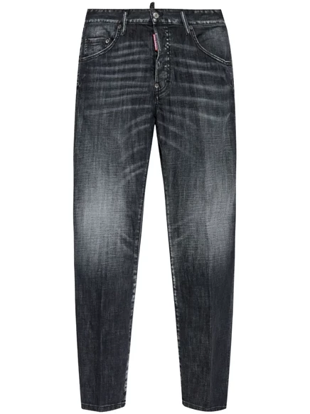 Мужские зауженные джинсы DSquared2 Brushed Steel, черные