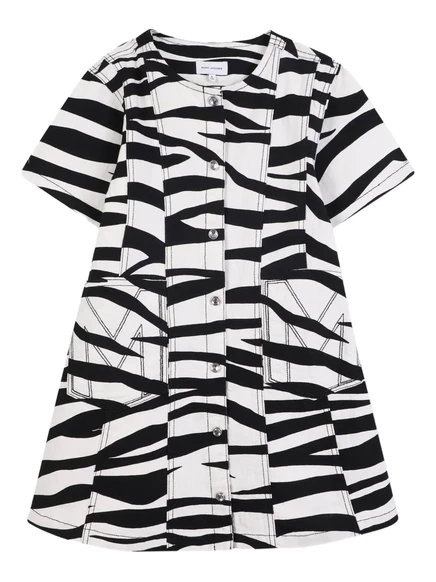 Платье Marc Jacobs Kids для девочек, черно-белое