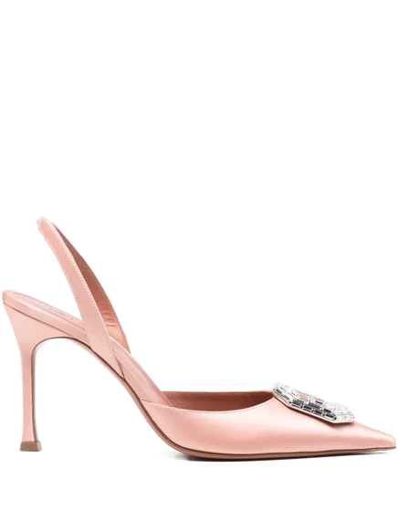 Туфли-лодочки на плоской подошве Amina Muaddi Camelia