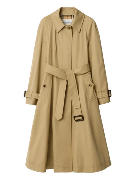 Женское пальто Burberry Car Coat из габардина, бежевое