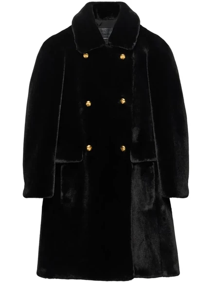 Женское двубортное пальто Prada Aspen, черное