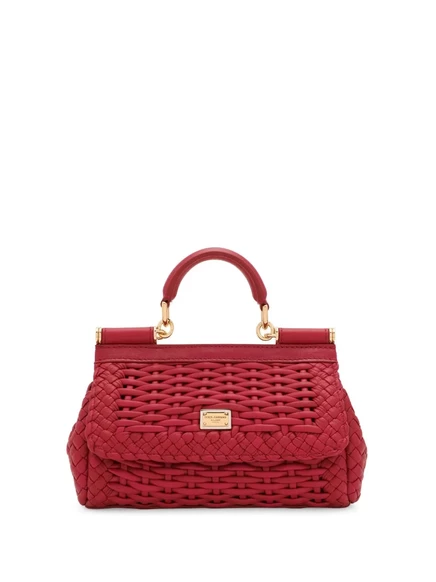 Маленькая сицилийская сумка через плечо от Dolce & Gabbana red
