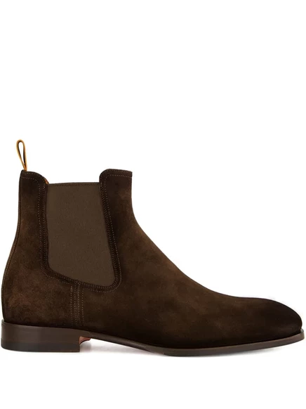 Замшевые ботинки Челси Santoni Archerboot brown