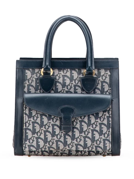 Холщовая сумка Christian Dior 2002 года выпуска, бывшая в употреблении, Diorissimo Trotter blue