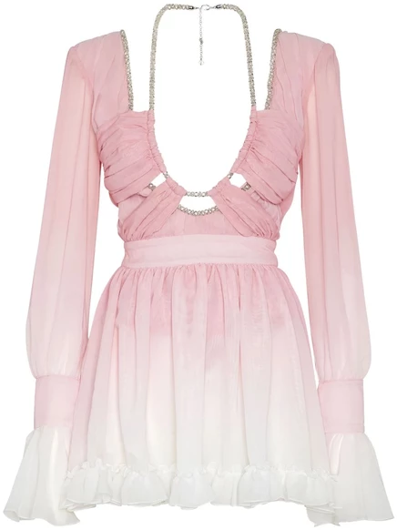 Мини-платье Philipp Plein с эффектом омбре pink