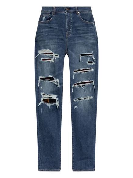 Мужские джинсы Amiri с эффектом потертости, синие