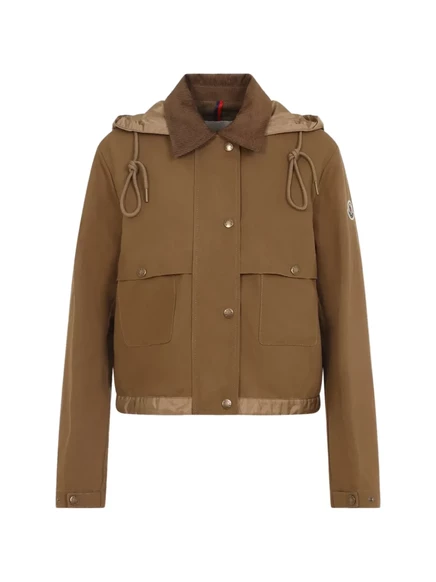 Женская куртка Moncler Aconitum с капюшоном, коричневая