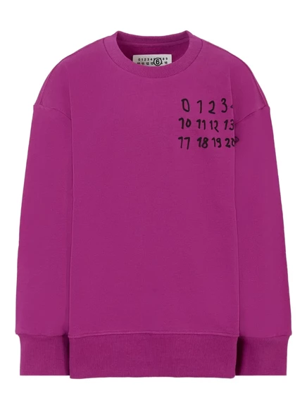 Детская толстовка MM6 Maison Margiela с логотипом, фиолетовая