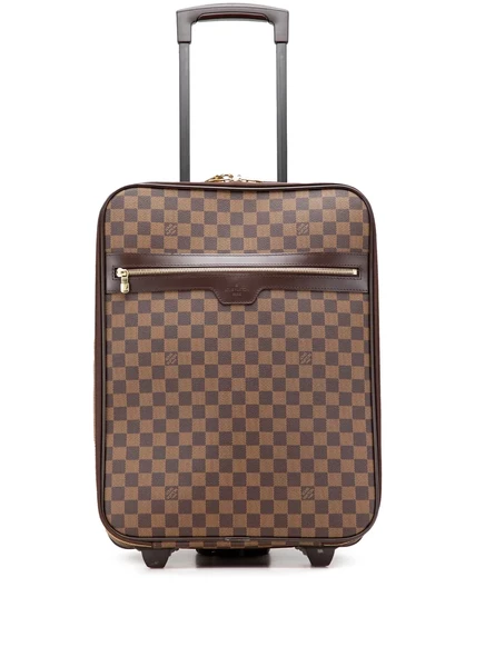 Дорожная сумка Louis Vuitton 2006 года выпуска, бывшая в употреблении, Damier Ebene Pegase 45 brown