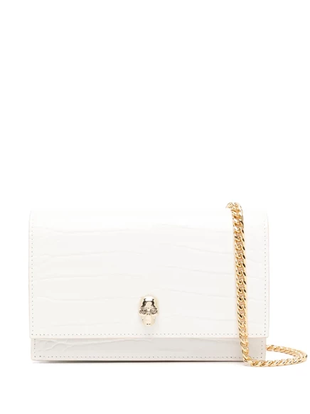 Alexander McQueen small Skull cross body bag white (2)