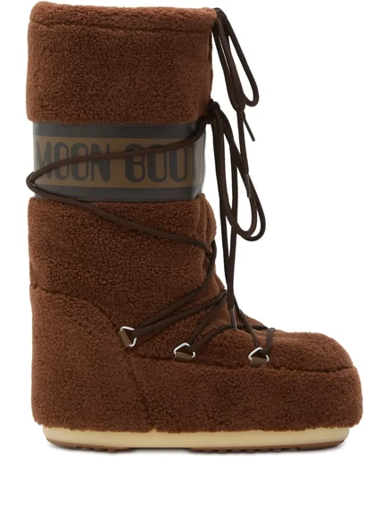 Дубленочные сапоги Moon Boot brown