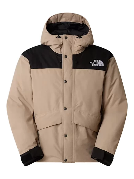 Мужская куртка The North Face с капюшоном, бежево-черная