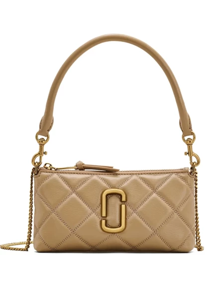 Стеганая сумка через плечо Marc Jacobs The Pochette neutrals
