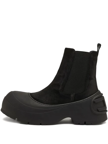 Ботинки с закрытым носком, украшенные логотипом Diesel black