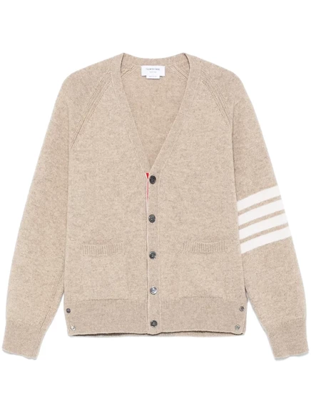 Мужской кардиган Thom Browne 4-Bar из шерсти, нейтральный
