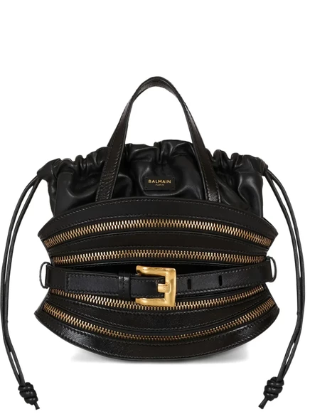 Сумка-тоут Balmain mini Shuffle на молнии с поясом black