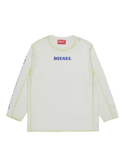 Детская футболка Diesel Kids с логотипом, белая