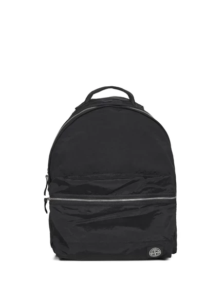 Нейлоновый рюкзак Stone Island на молнии black