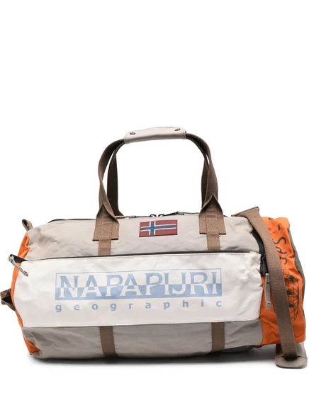 Дорожная сумка Napapijri holdall с логотипом, коричневая