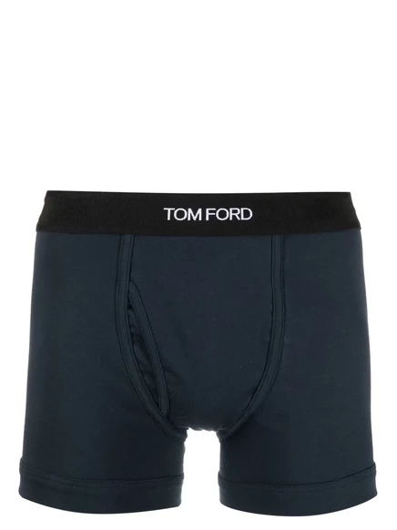 Мужские боксеры Tom Ford с логотипом на поясе, синие