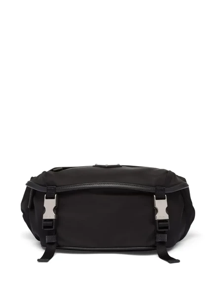 Мужская сумка через плечо Prada Re-Nylon с логотипом, черная