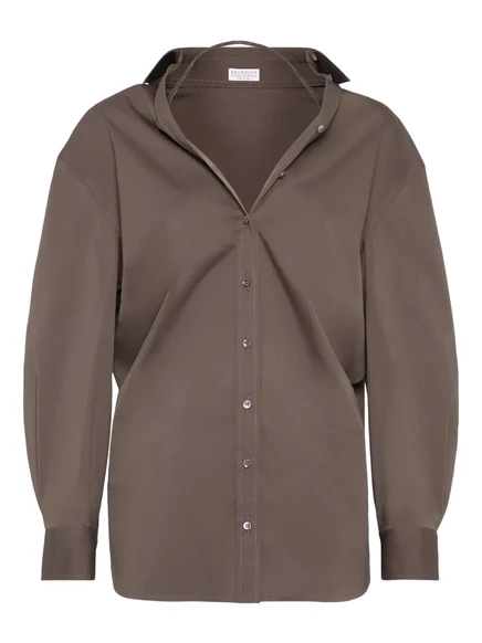 Рубашка Brunello Cucinelli на пуговицах  brown