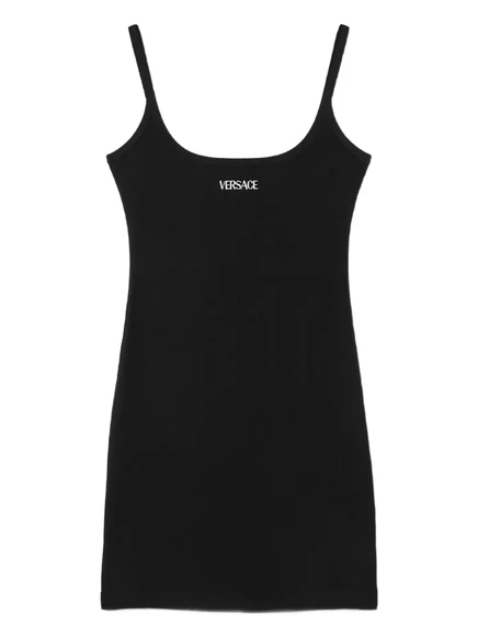 Платье-майка с вышитым логотипом Versace black