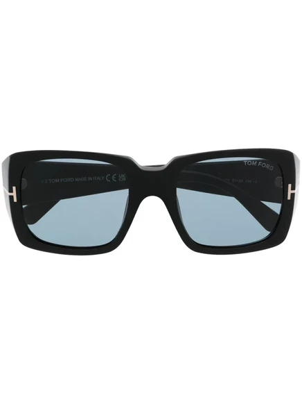 Унисекс солнцезащитные очки TOM FORD Ryder 02, черные с синими линзами