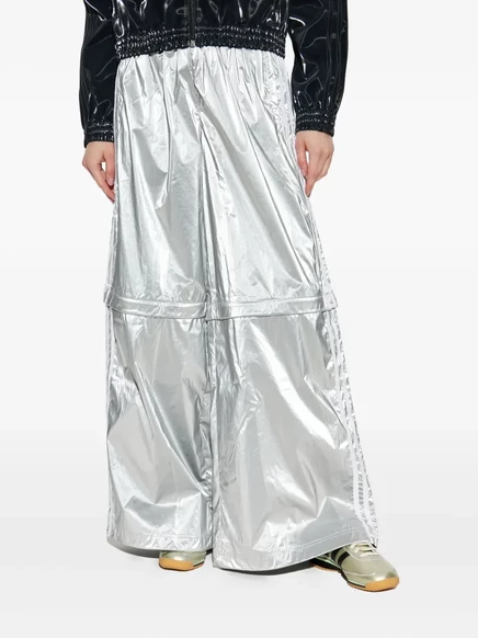 многослойные брюки adidas в боковую полоску silver