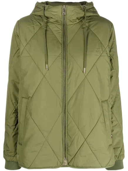 Женский пуховик Tommy Hilfiger с капюшоном на кулиске, хаки