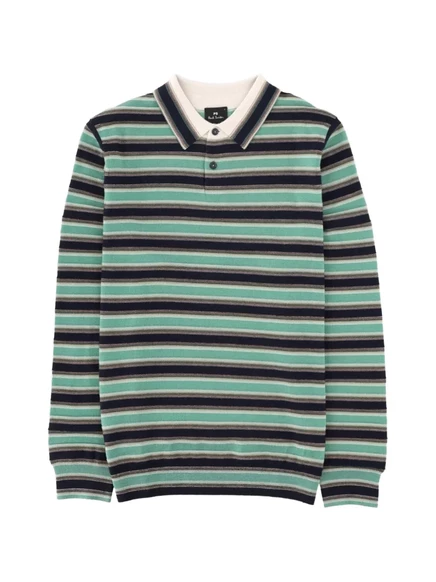 Мужское поло Paul Smith в полоску, зеленое