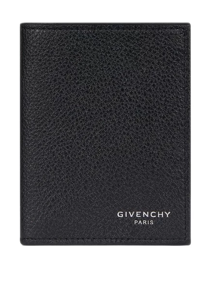 Мужской кожаный кошелек Givenchy с логотипом, черный