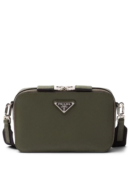Мужская сумка через плечо Prada Brique маленькая, зеленая