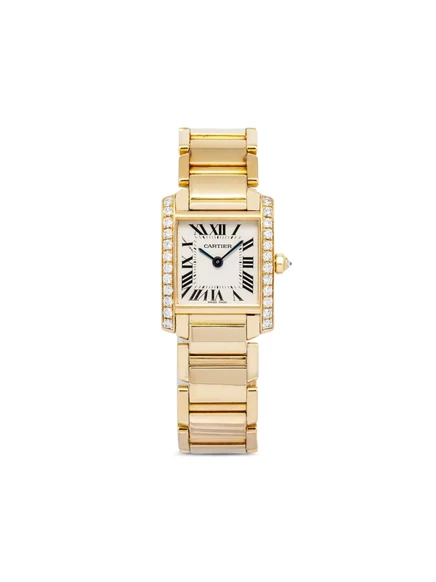 Женские часы Cartier Tank Française 20 мм золото/бриллианты