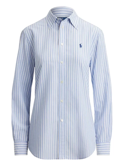 Женская рубашка Polo Ralph Lauren в полоску, синяя