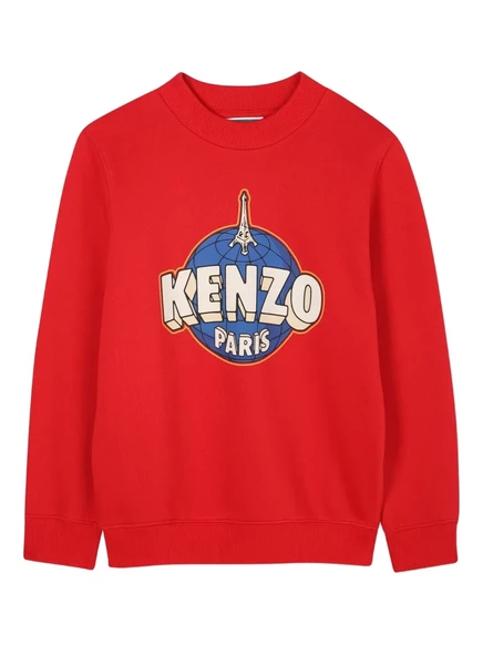 Толстовка для мальчиков Kenzo Kids с логотипом, красная