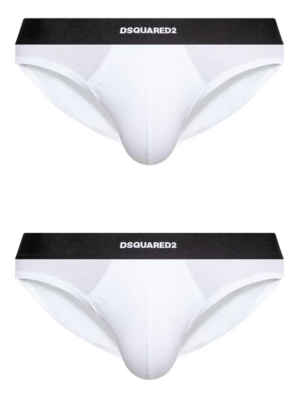 Мужские трусы-брифы DSquared2 2 шт., белые
