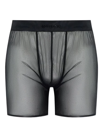 Мужские боксерские трусы DSquared2 сетчатые, черные