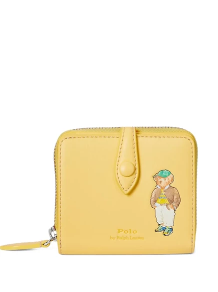 Женский кошелек Polo Ralph Lauren с медведем, бледно-желтый