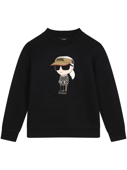 Свитшот для мальчиков Karl Lagerfeld Kids Ikon, черный