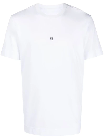 Хлопковая футболка с вышитым логотипом Givenchy white