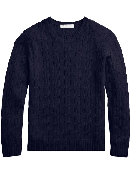 Кашемировый свитер прямой вязки Ralph Lauren Purple Label  blue