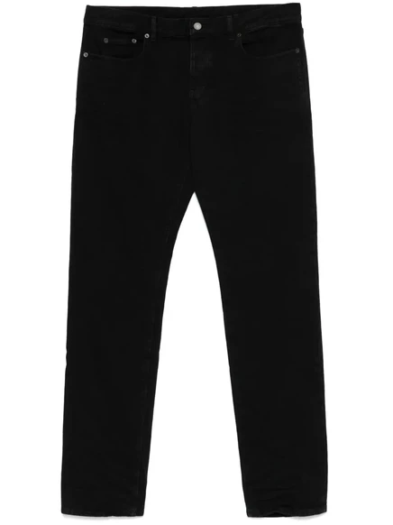 Мужские джинсы Saint Laurent узкого кроя, черные