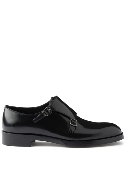 Туфли из лакированной норки Prada  black