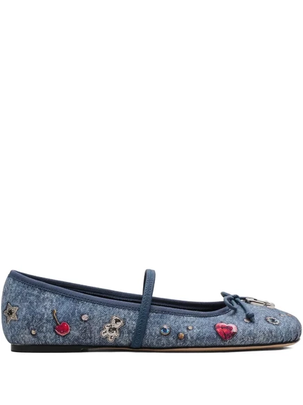 Женские балетки Marc Jacobs Sabrina с бантом, синие